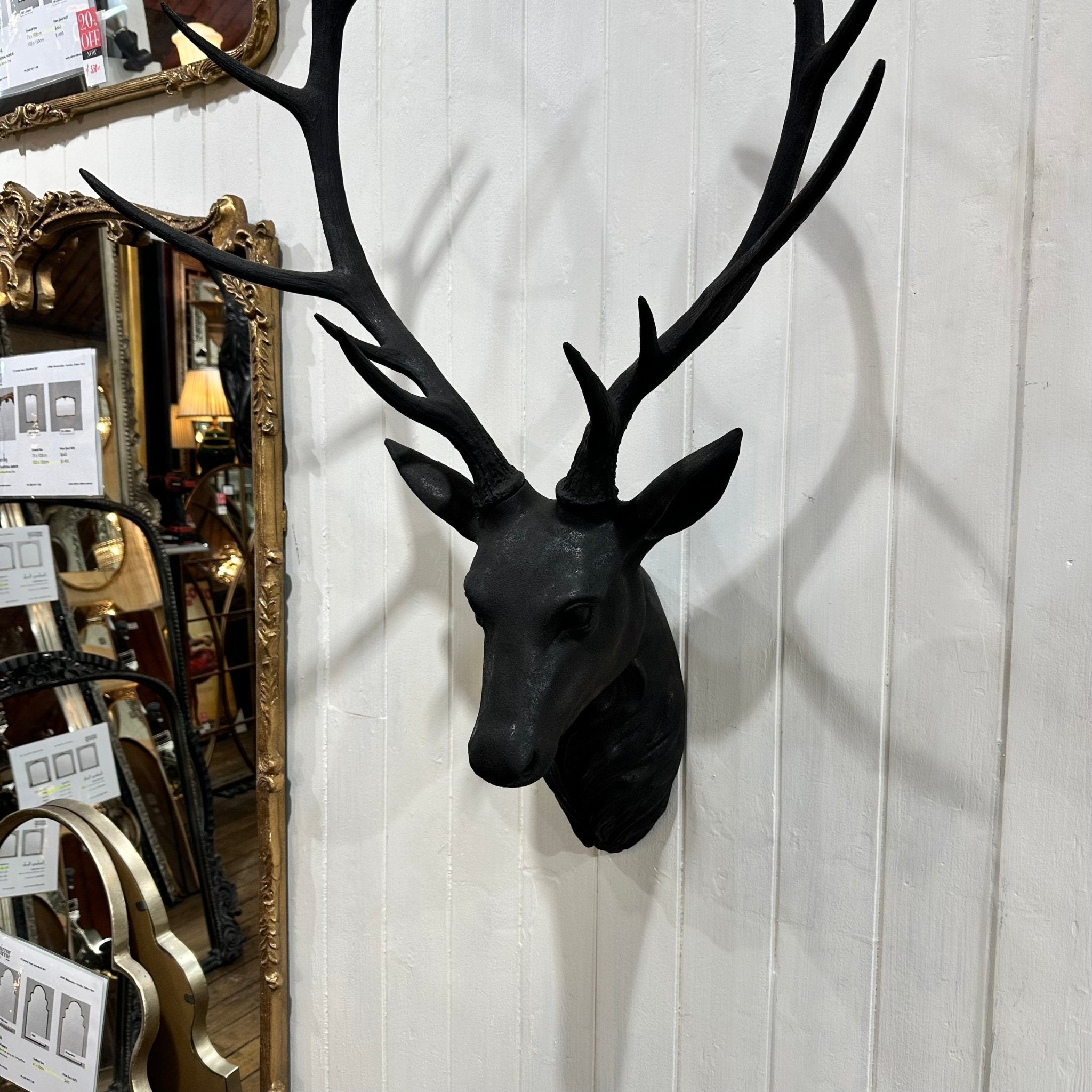 Deer Head in Iron Black - Mirror Mirror Australia